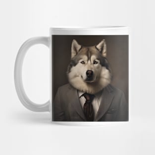 Alaskan Malamute Dog in Suit Mug